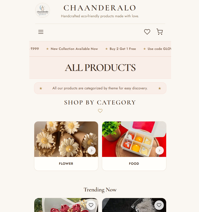 Chaanderalo storefront screenshot