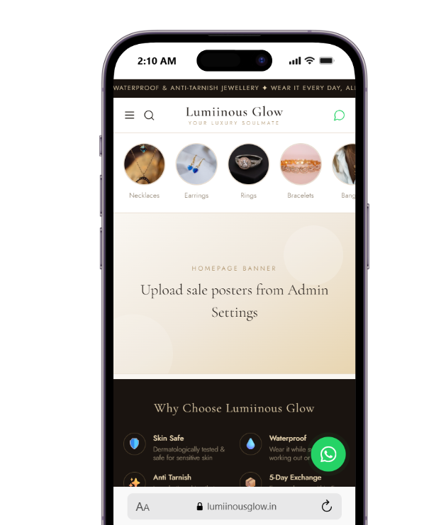 Lumiinous Glow mobile storefront screenshot